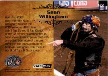 2010 Press Pass 8 Seconds #92 Sean Willingham Back